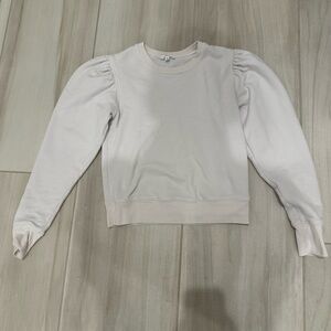 A.L.C. Rayna Puff sleeve Sweatshirt, Chalk XS